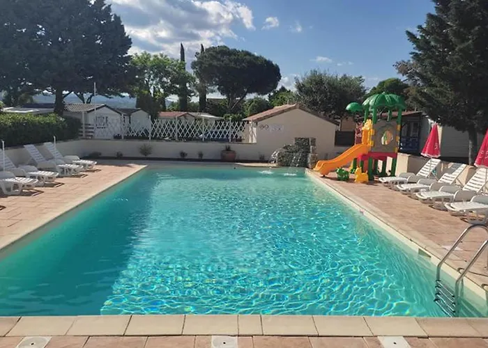Mobil Avec Terrasse Pour 6 Personnes A - Api-1-52-450 * Anduze